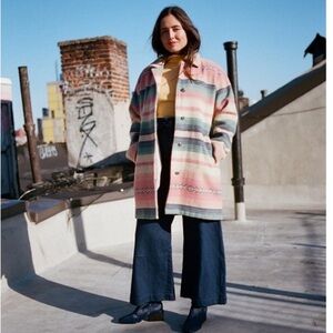 Vintage Woolrich Blanket Coat Southwest Aztec Wool Jacket Women’s Size Medium M